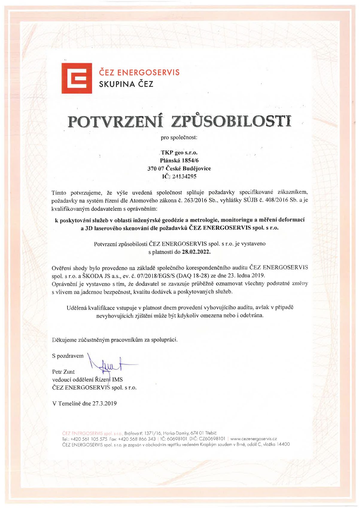tkp-geo-certifikat-CEZ-Energoservis-2019-2022 / GeoBusiness