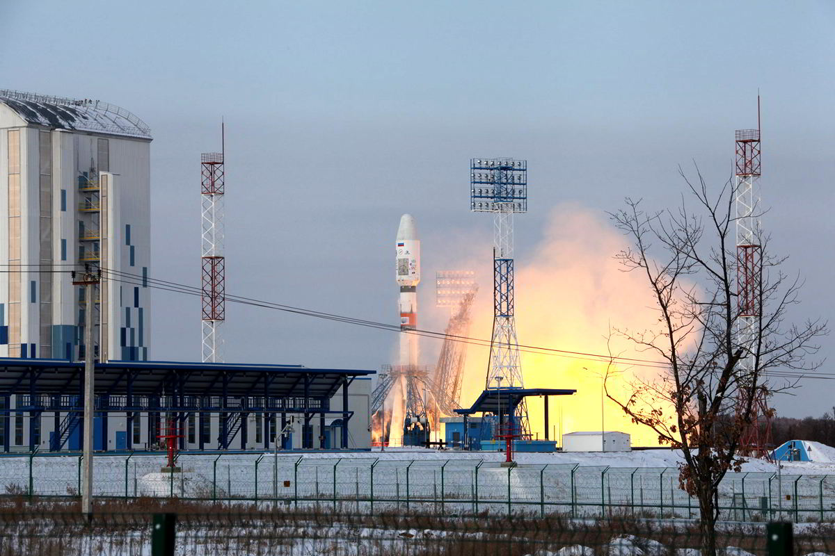 Raketa s družicí Meteor na palubě / foto Roscosmos