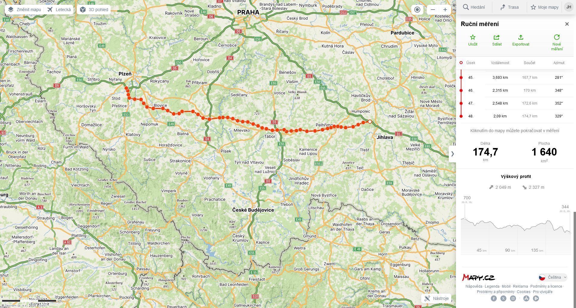 zákres varianty dálnice D19, resp. R19, z forum.ceskedalnice.cz